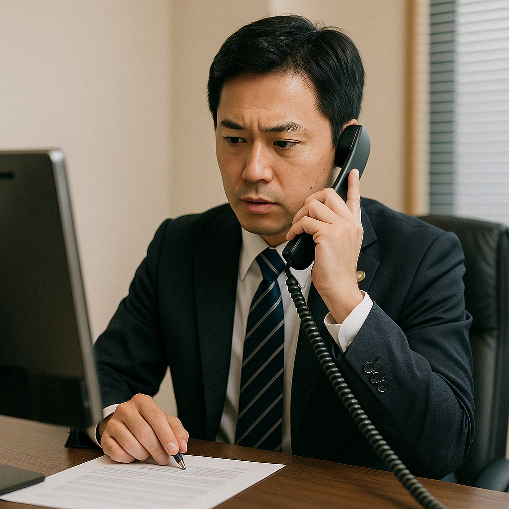 弁護士が示談交渉をしている様子