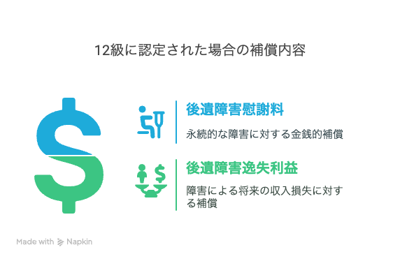 12級に認定された場合の補償内容