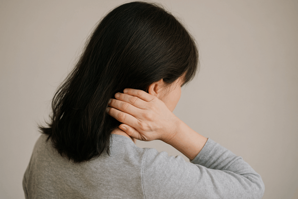 むち打ちに悩む女性