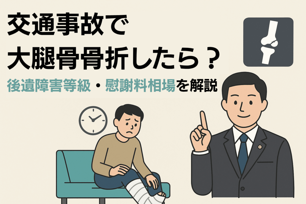 交通事故で大腿骨骨折したら？後遺障害等級・慰謝料相場を解説