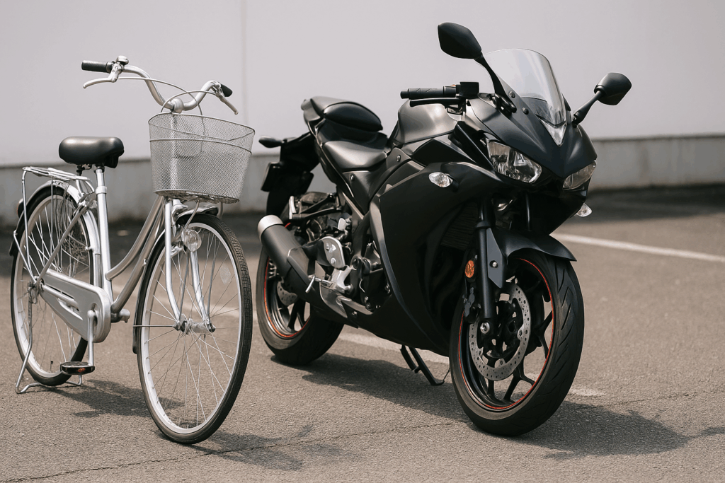 バイクと自転車