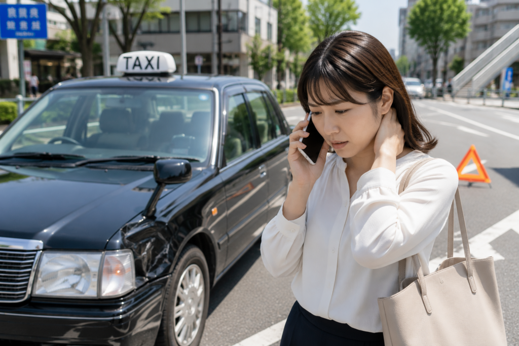 スマホで電話をかけている様子