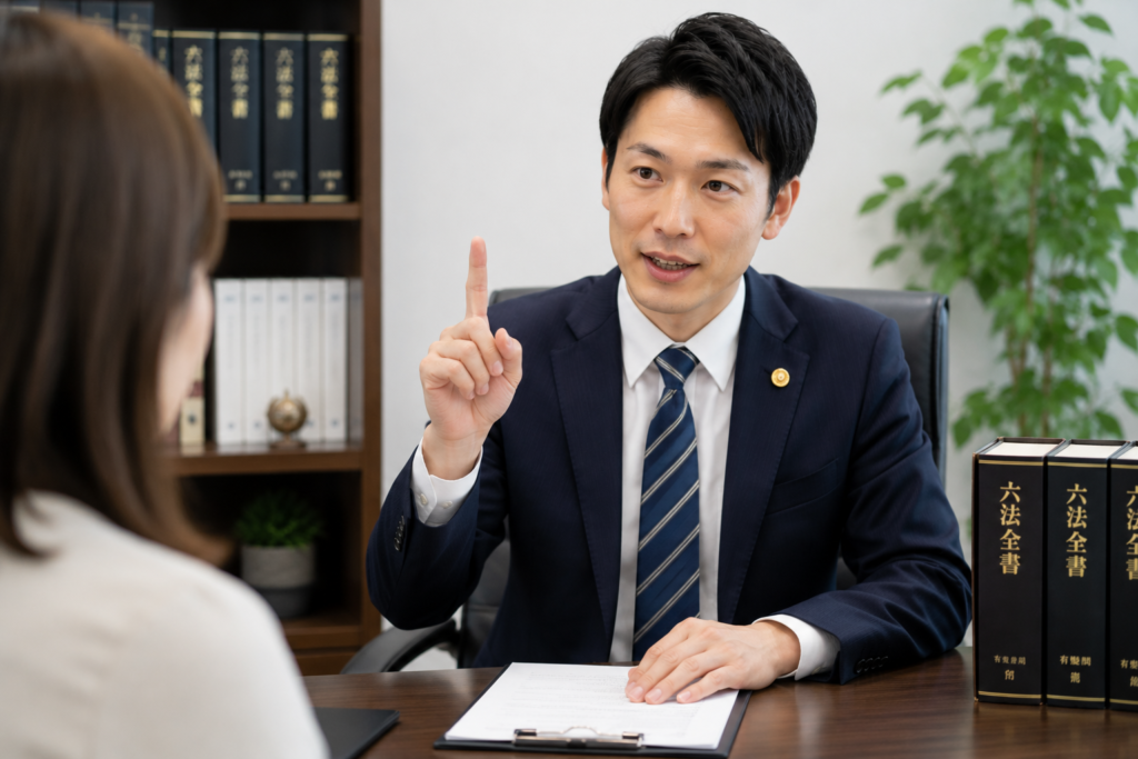弁護士が解説している様子